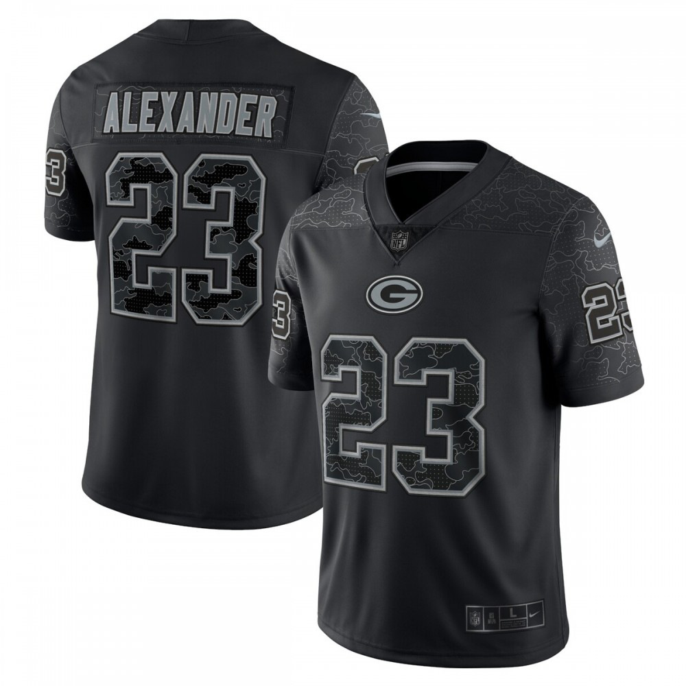Jaire Alexander Green Bay Packers Nike RFLCTV Limited Jersey - Black-Profan Arena